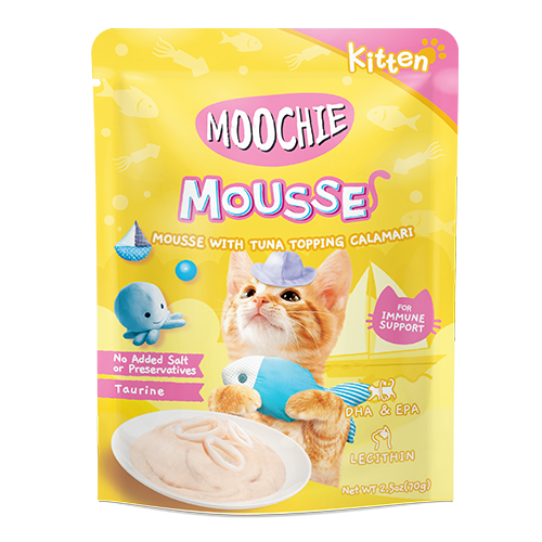 MEATY MOUSSE (KITTEN) Mousse with Tuna Toppung Calamari
